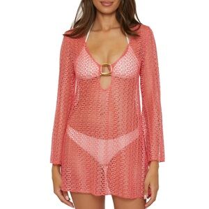 Becca Womens Paradise Buckle Tunic, Plunge Neck, Beach Cover Up